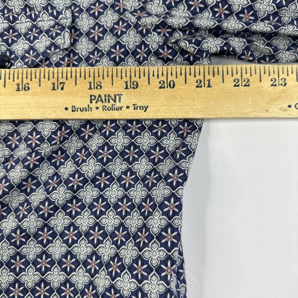 Cinch Women's Long Sleeve Blue Pink pearl snap Button Up Shirt - Size X - Picture 5 of 9